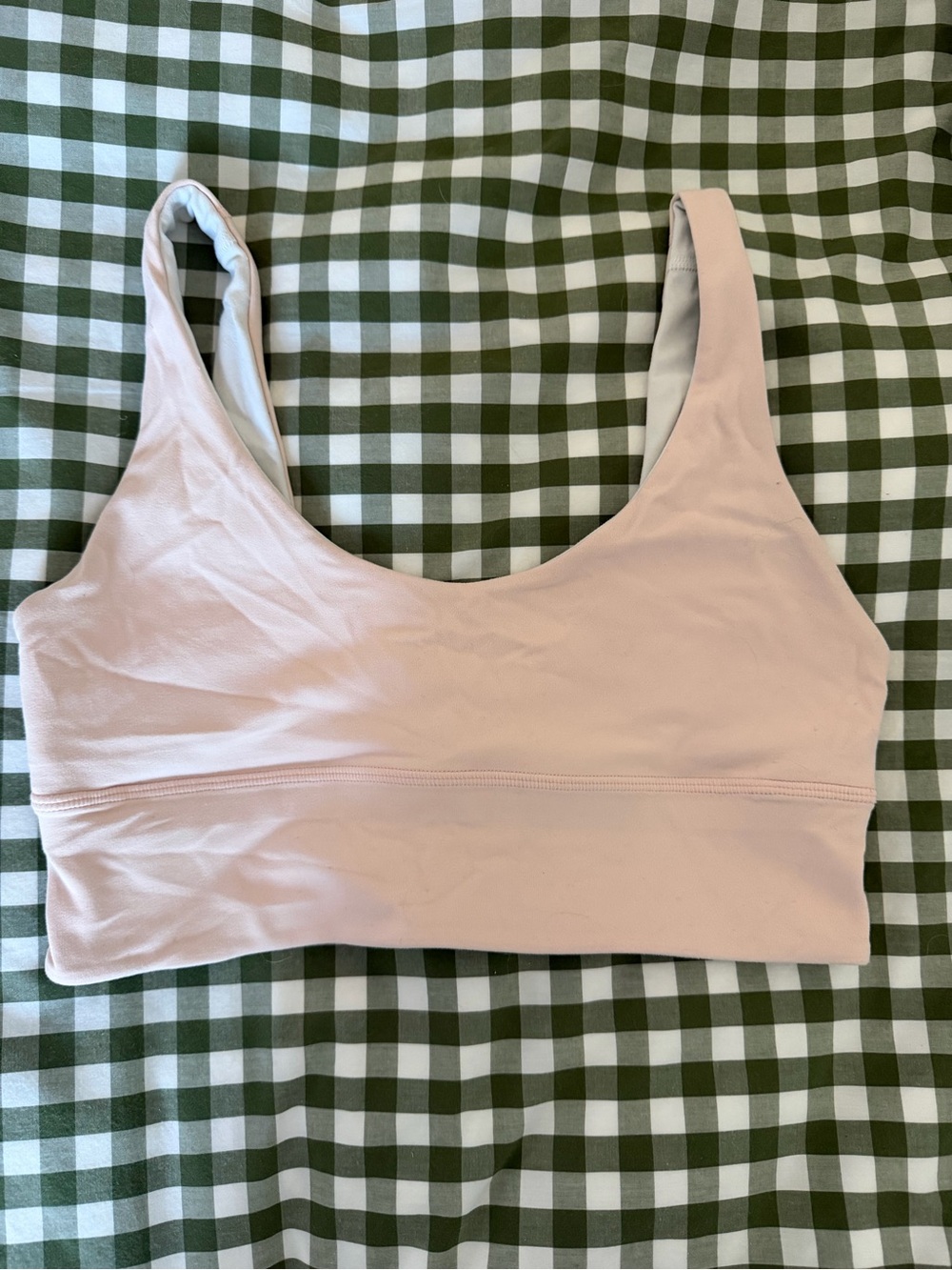 lululemon athletica Light Pink/White Scoop Sports Bra